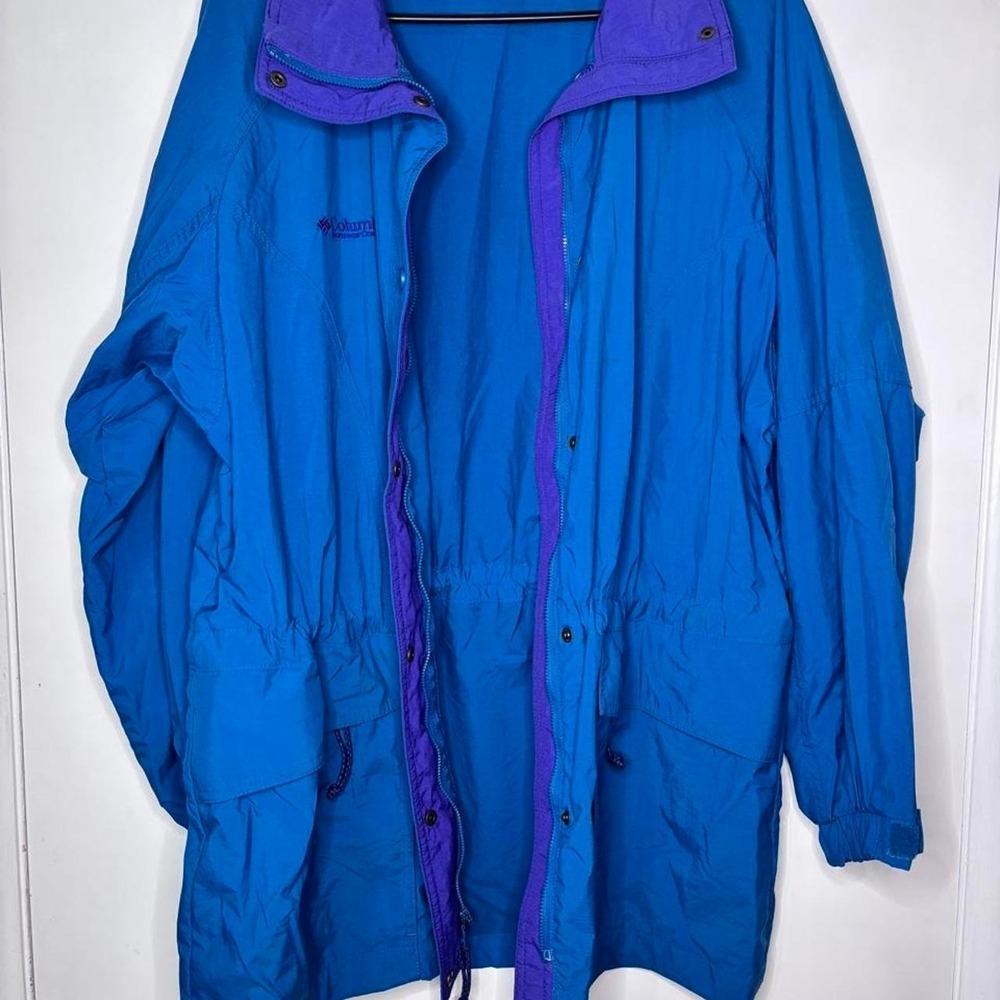 Columbia blue and purple vintage 90's jacket Size L